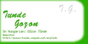 tunde gozon business card